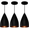 Luminária Pendente Preto Texturizado Cobre - FC