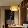Lustre Pendente Bambu Café Redondo 1 Lâmpada - Ideal Lustres - Image 4