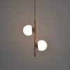 Lustre Pendente Cobre Haste Redonda Jabuticaba 2 Bolas