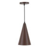 Lustre Pendente Cone Pequeno Café 1 Lâmpada - Ideal Lustres - Image 4